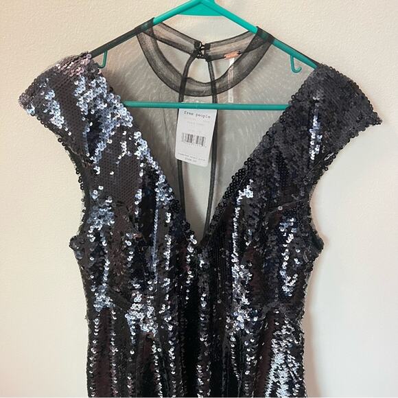 Free People Dance Til Dawn Sequin Mini Dress Size Medium - Picture 5 of 9